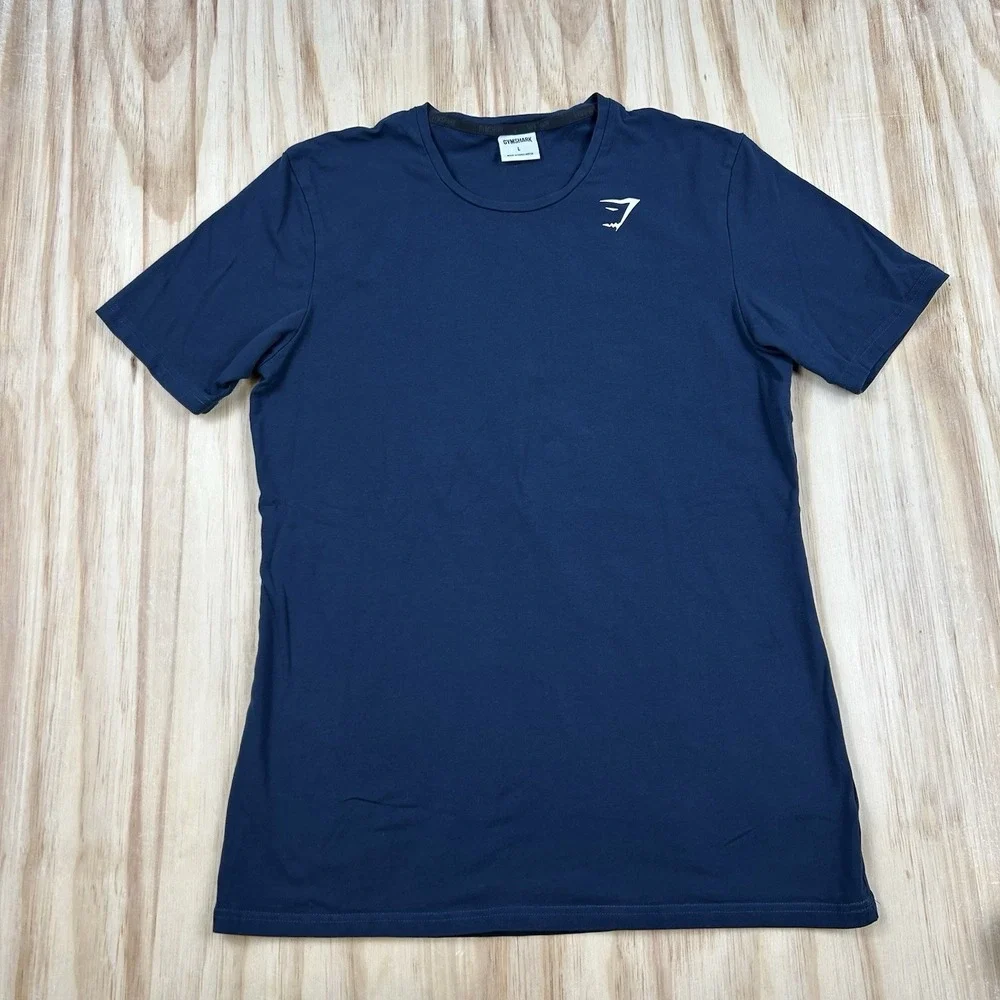 Gymshark Women's Large Blue Longline Short Sleeve T-Shirt Athletic Workout